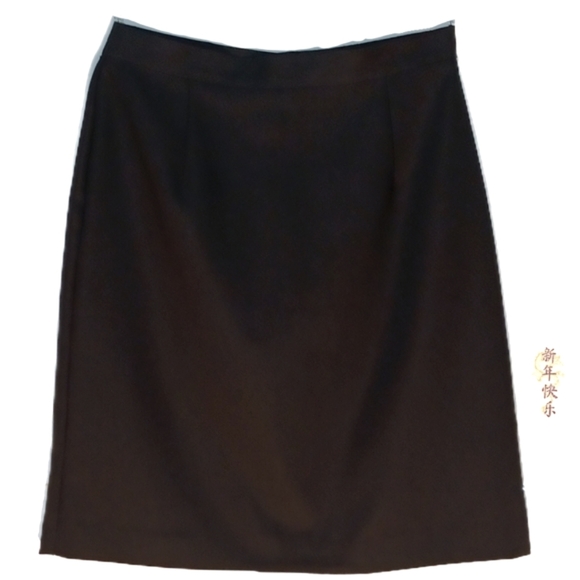 Alicia Skirt Straight High Waist Elastic Lined Zip Button Closure XL W18 Black - Picture 1 of 8